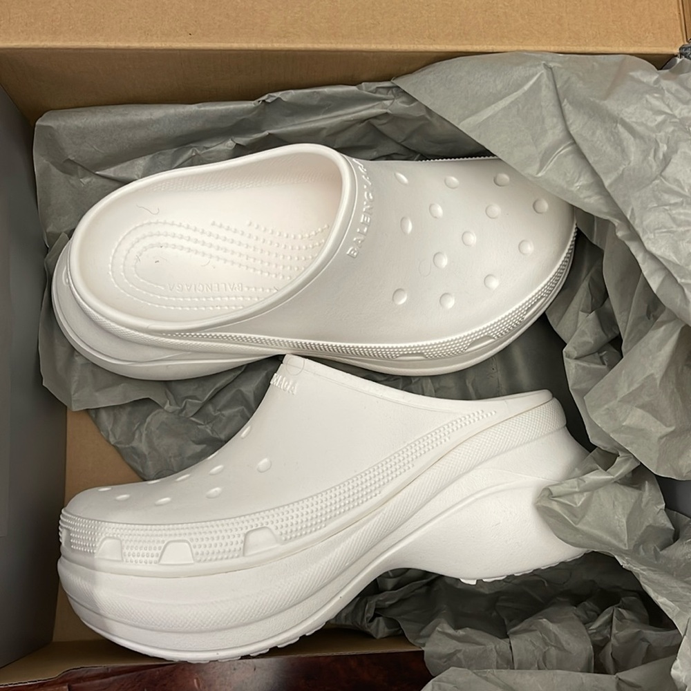 Balenciaga Closed Rubber Crocs Mule